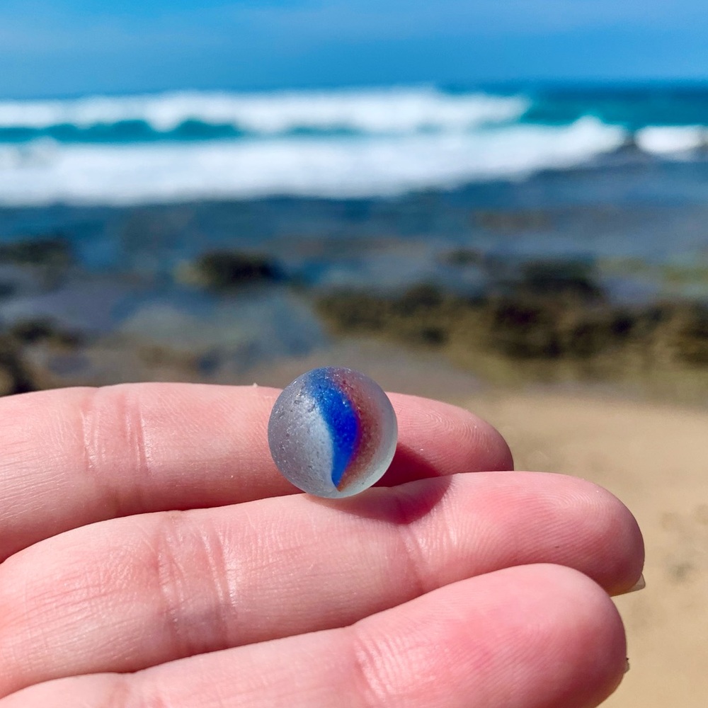 Caribbean Marble Seaglass Necklace - Picture 9 of 9